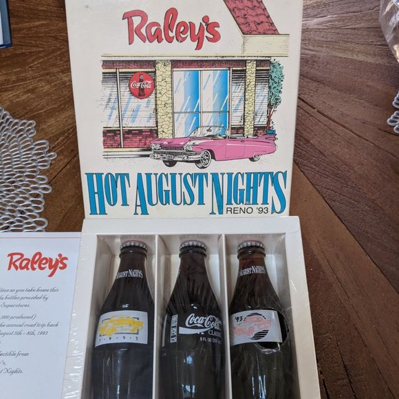 VTG 1993 NIB Coca-Cola Bottles Reno Hot August Nights - Picture 1 of 3